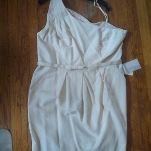 White, one-shoulder cocktail dress
